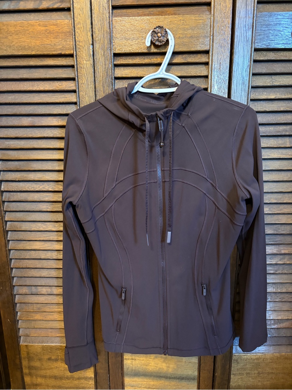Lululemon Hooded Define Jacket Nulu Espresso Size 10